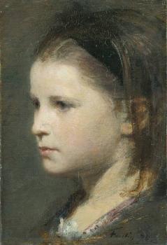 亨利 方丹 拉圖爾 Head of a young girl 亨利 方丹 拉圖爾 Head of a young girl